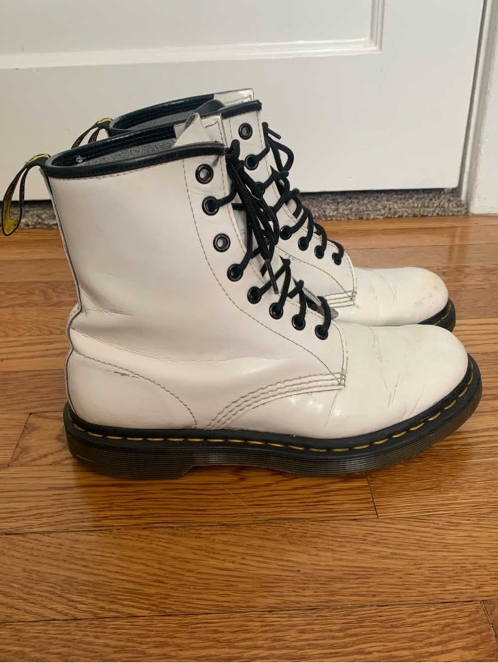Dr Martens 1460 White Combat Boots Women’s size 8